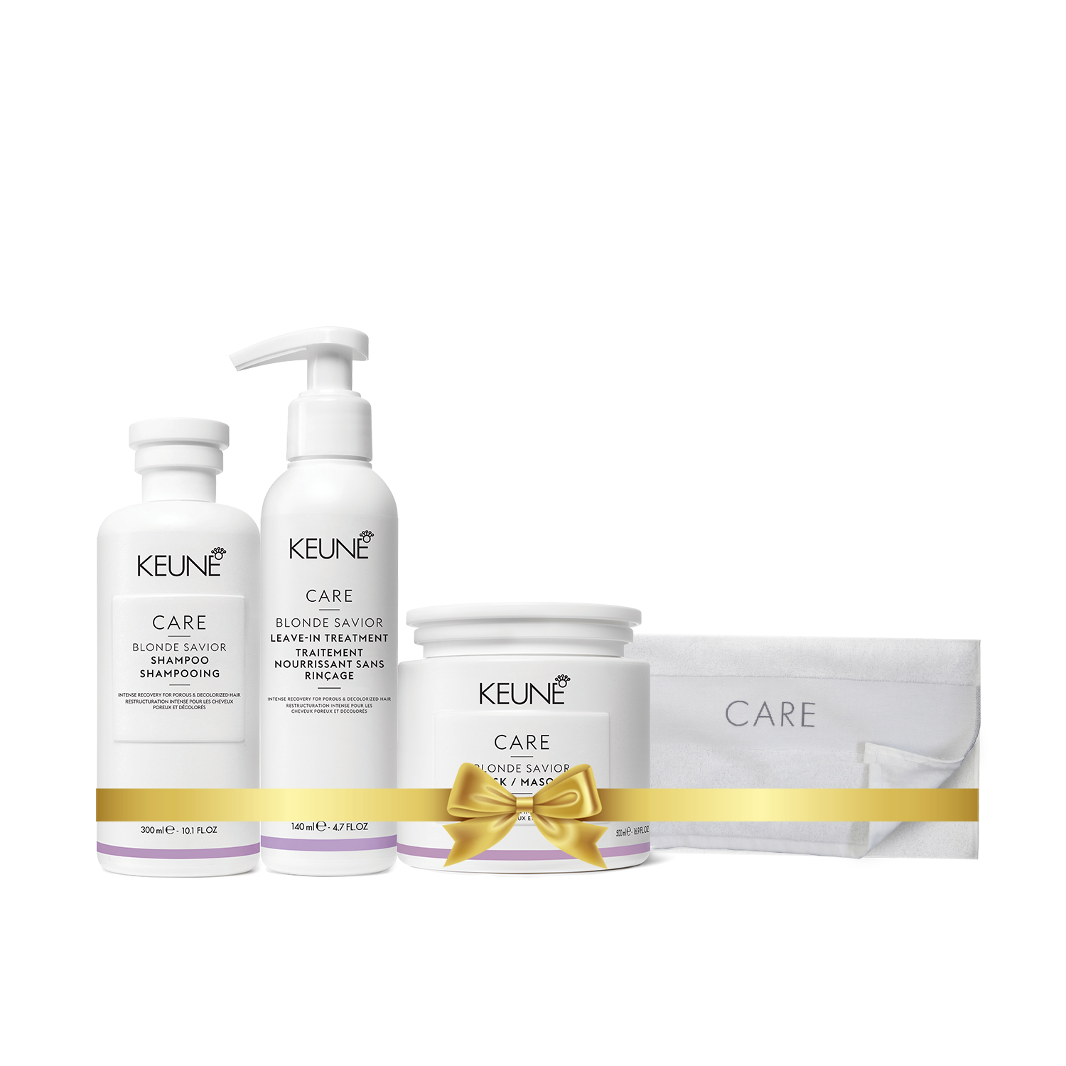 Care Blonde Savior Holiday Package  (Shampoo, Mask, Leave-in Treatment, Towel)