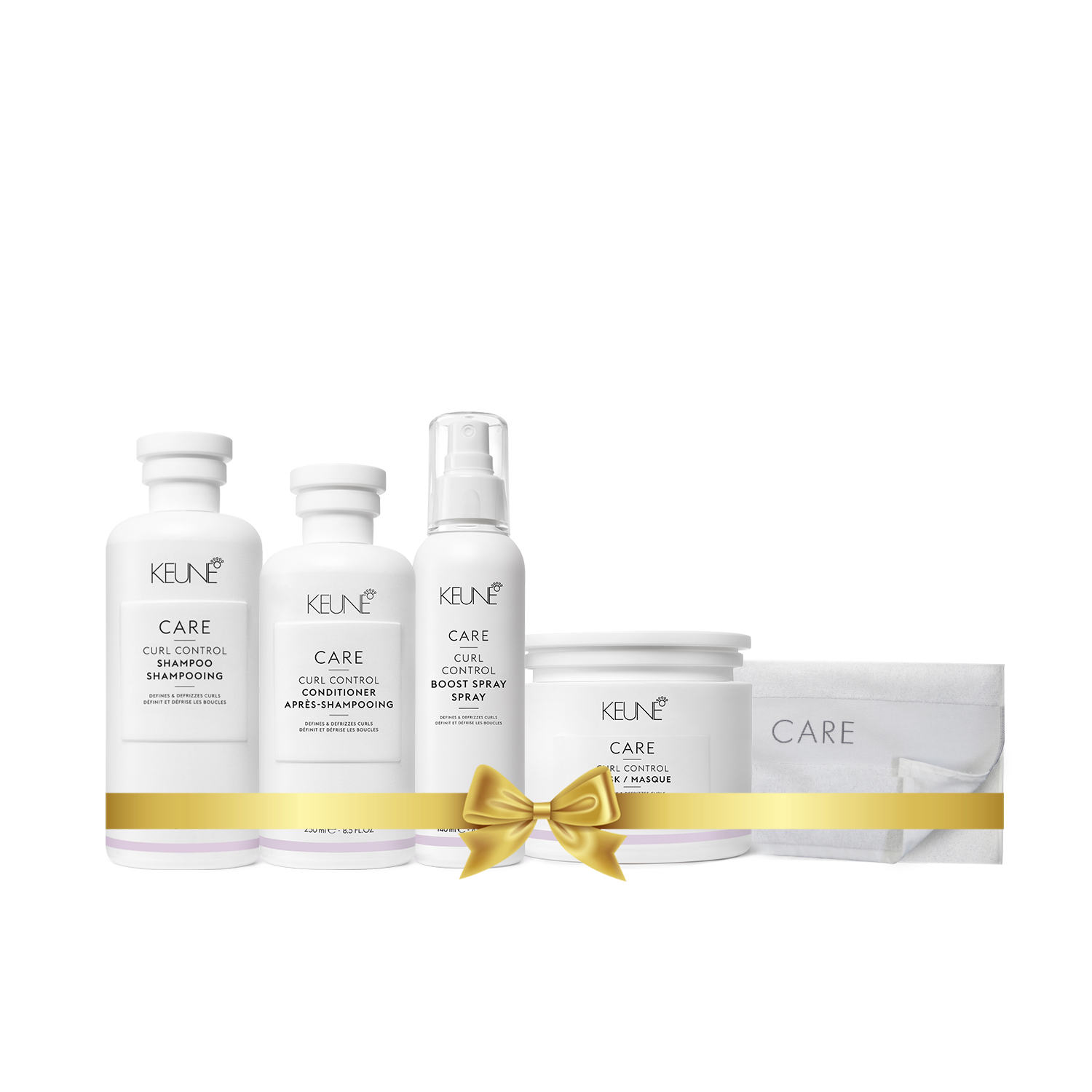 Care Curl Control Holiday Package  (Shampoo, Conditioner, Mask, Boost Spray, Towel)