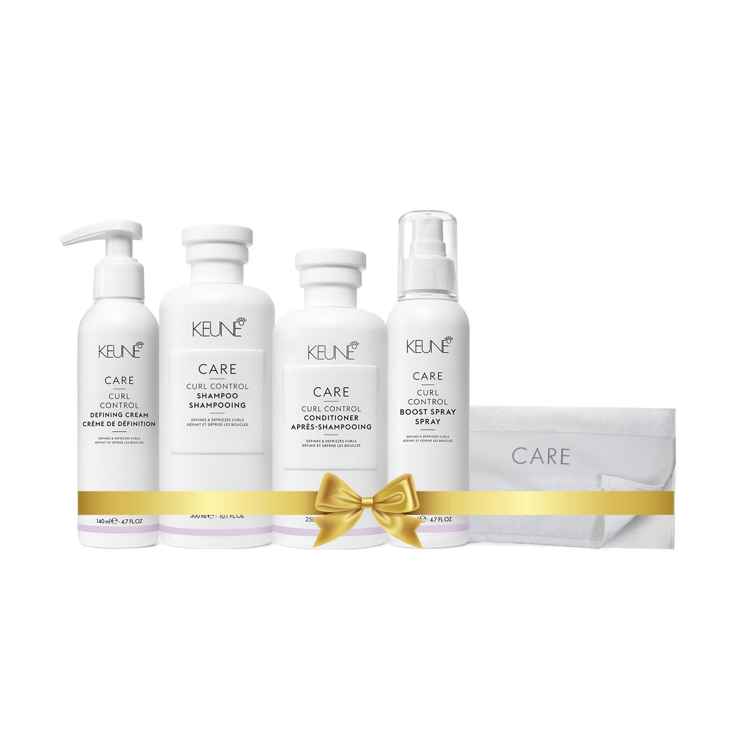 Care Curl Control Holiday Package  (Shampoo, Conditioner, Defining Cream, Boost Spray, Towel)