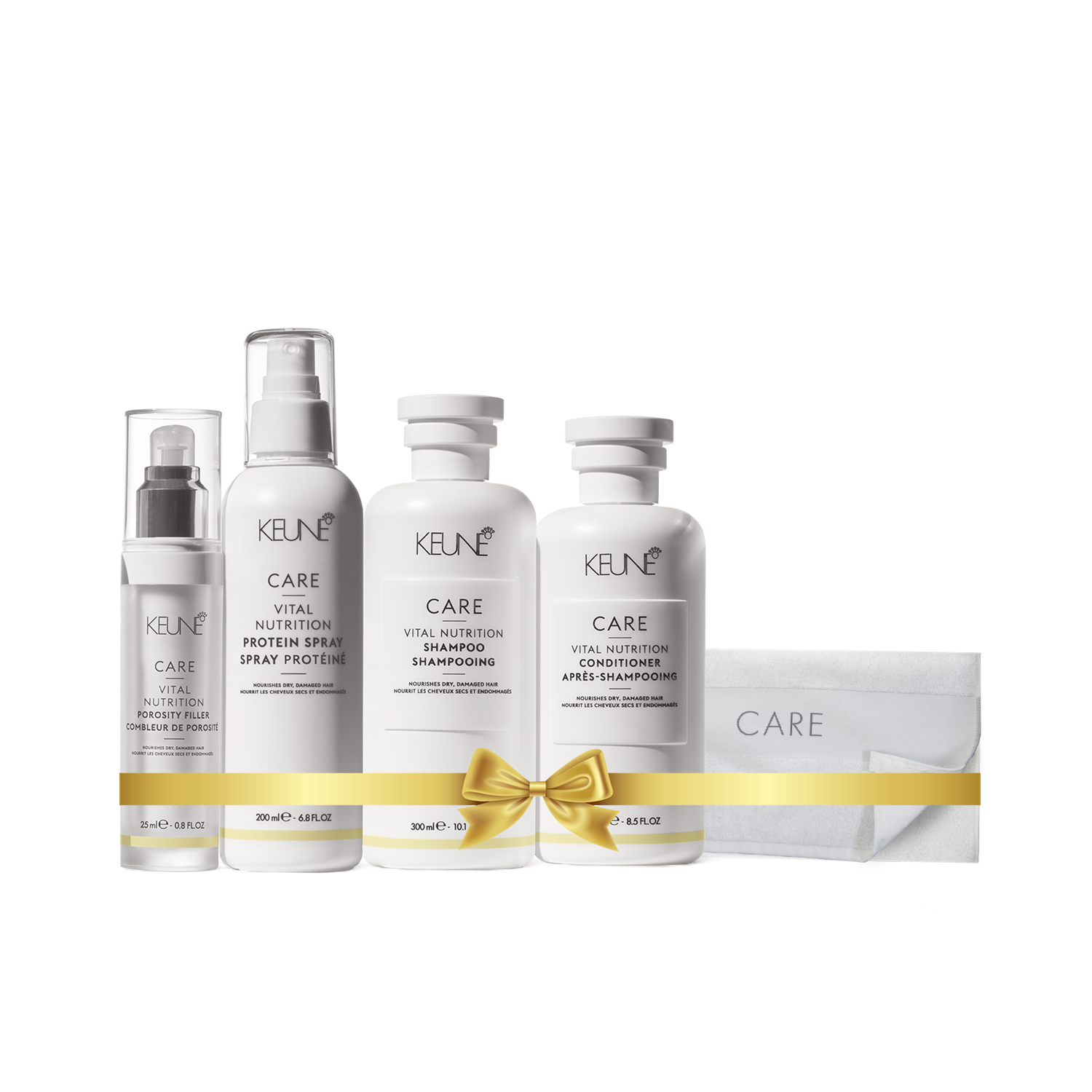 Care Vital Nutrition Holiday Package  (Shampoo, Conditioner, Porosity Filler, Protein Spray, Towel)